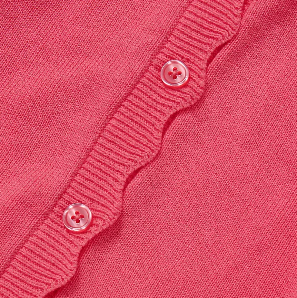 Girls Scalloped Hem Cardigan