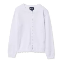 Girls Scalloped Hem Cardigan