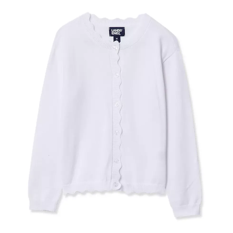 Girls Scalloped Hem Cardigan