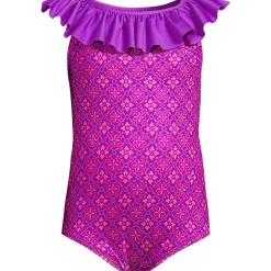 Girls Scoop Ruffle Neck One Piece Swimsuit