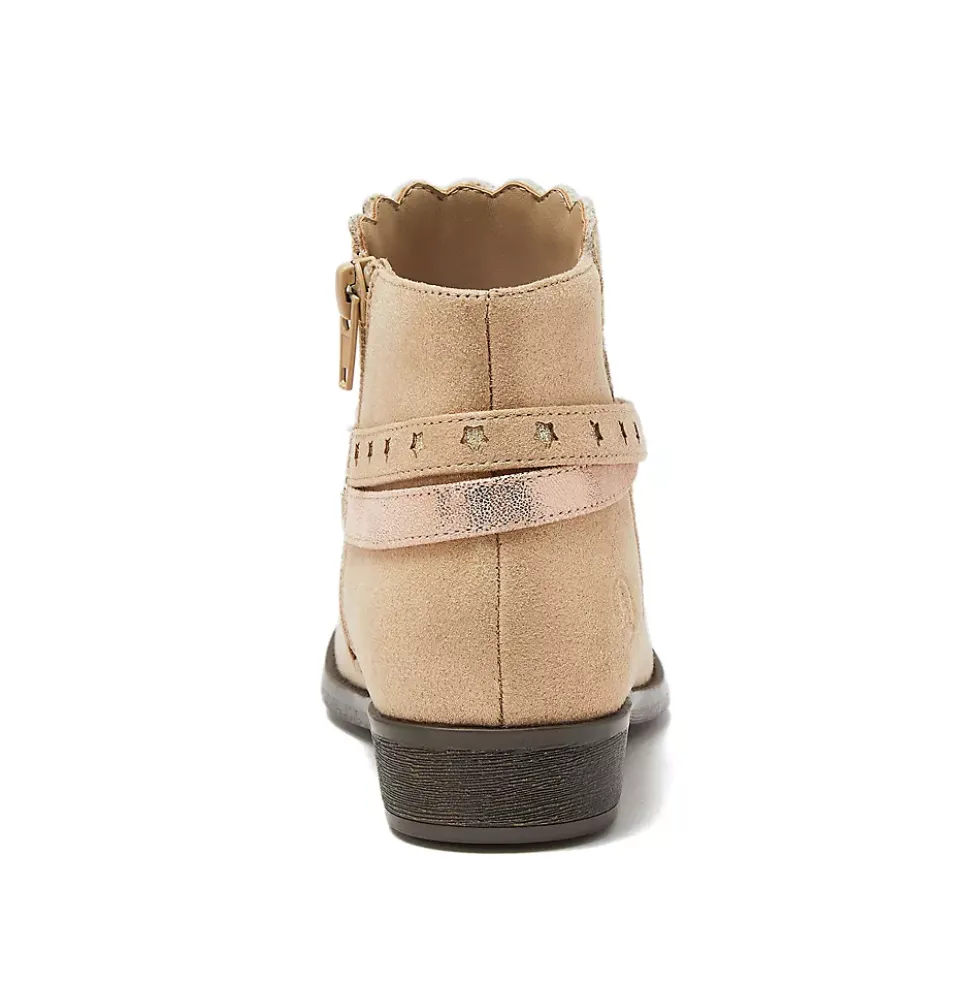 Girls Shimmer Zip Up Western Booties