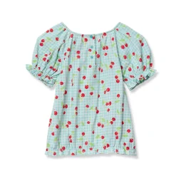Girls Shirred Puff Blouse