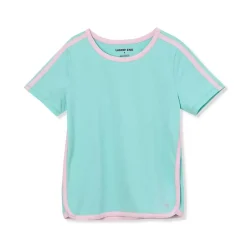 Girls Short Sleeve Active Curved Hem Tee