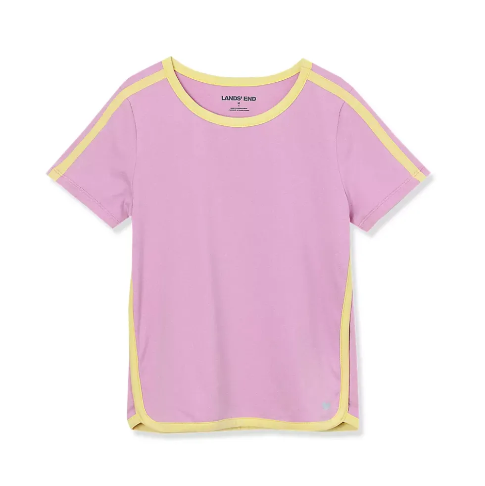 Girls Short Sleeve Active Curved Hem Tee