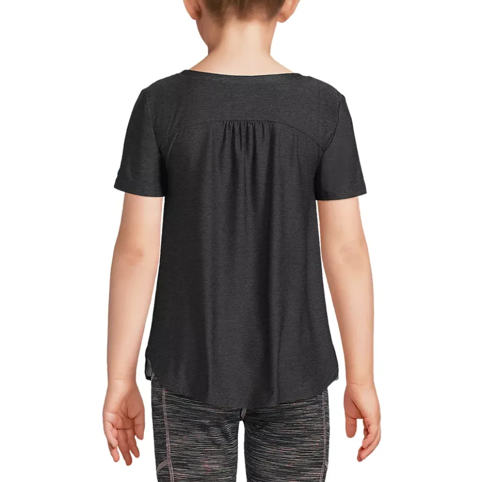 Girls Short Sleeve Active Curved Hem Tee