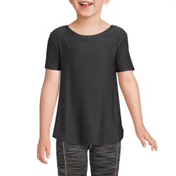 Girls Short Sleeve Active Curved Hem Tee