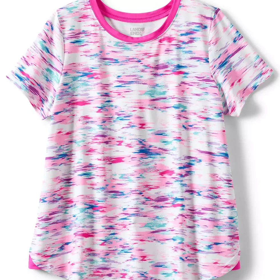 Girls Short Sleeve Active Curved Hem Tee