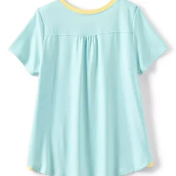 Girls Short Sleeve Active Curved Hem Tee