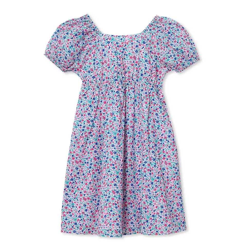 Girls Short Sleeve Bow Dress