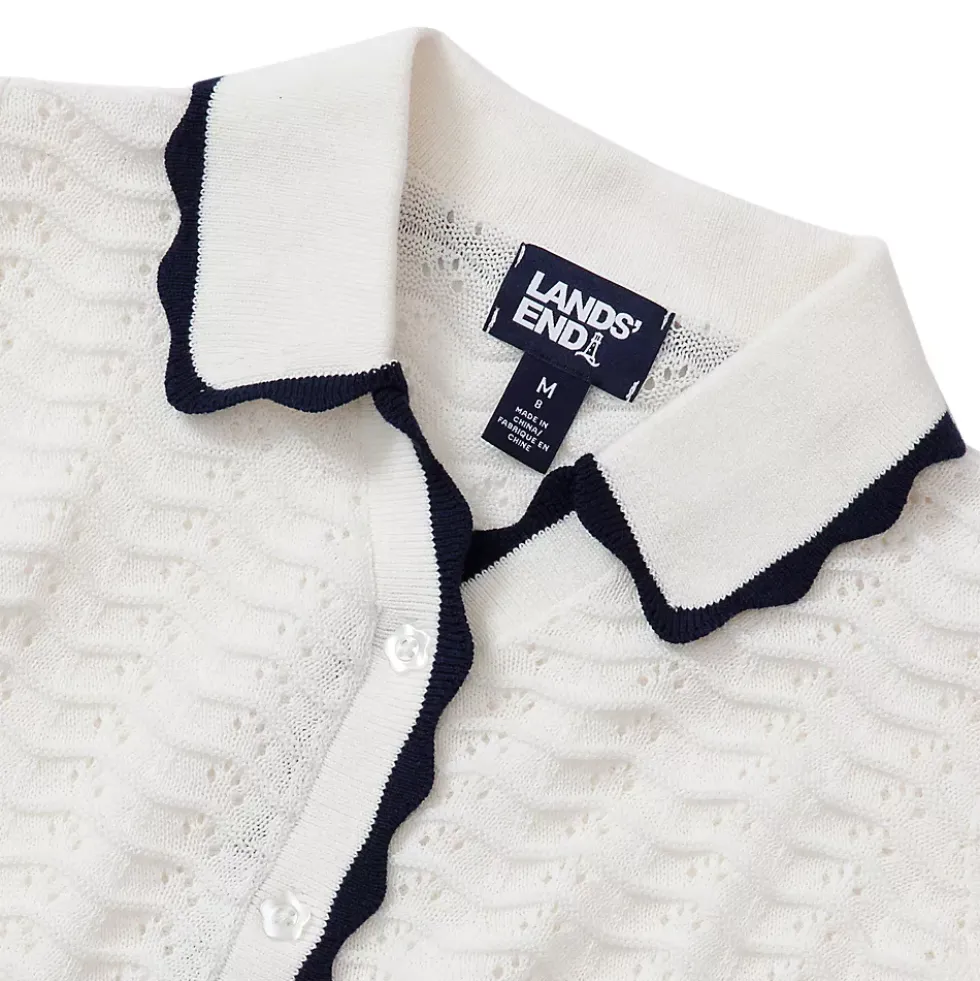 Girls Short Sleeve Collared Sweater