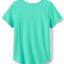 Girls Short Sleeve Curved Hem Graphic Tee Shirt
