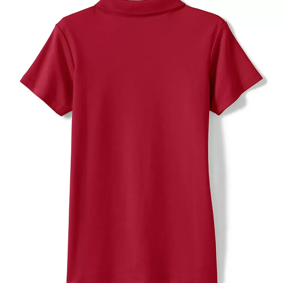 Girls Short Sleeve Feminine Fit Interlock Polo Shirt