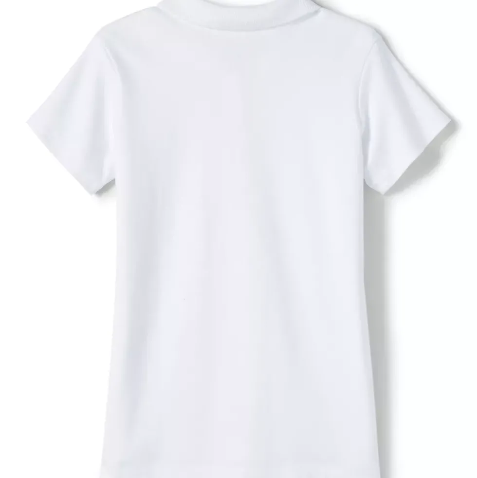 Girls Short Sleeve Feminine Fit Interlock Polo Shirt