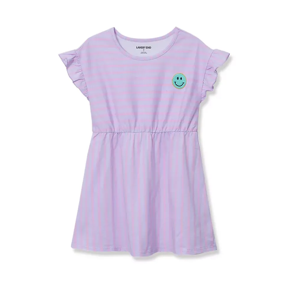 Girls Short Sleeve Gathered Waist Tunic Top