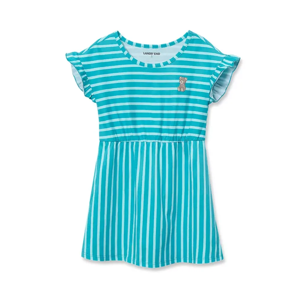 Girls Short Sleeve Gathered Waist Tunic Top