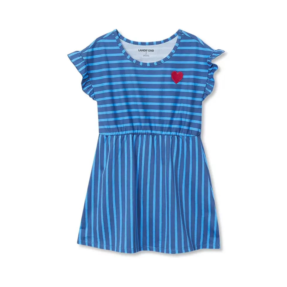 Girls Short Sleeve Gathered Waist Tunic Top