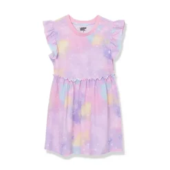 Girls Short Sleeve Gathered Waist Tunic Top