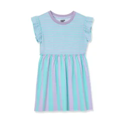 Girls Short Sleeve Gathered Waist Tunic Top