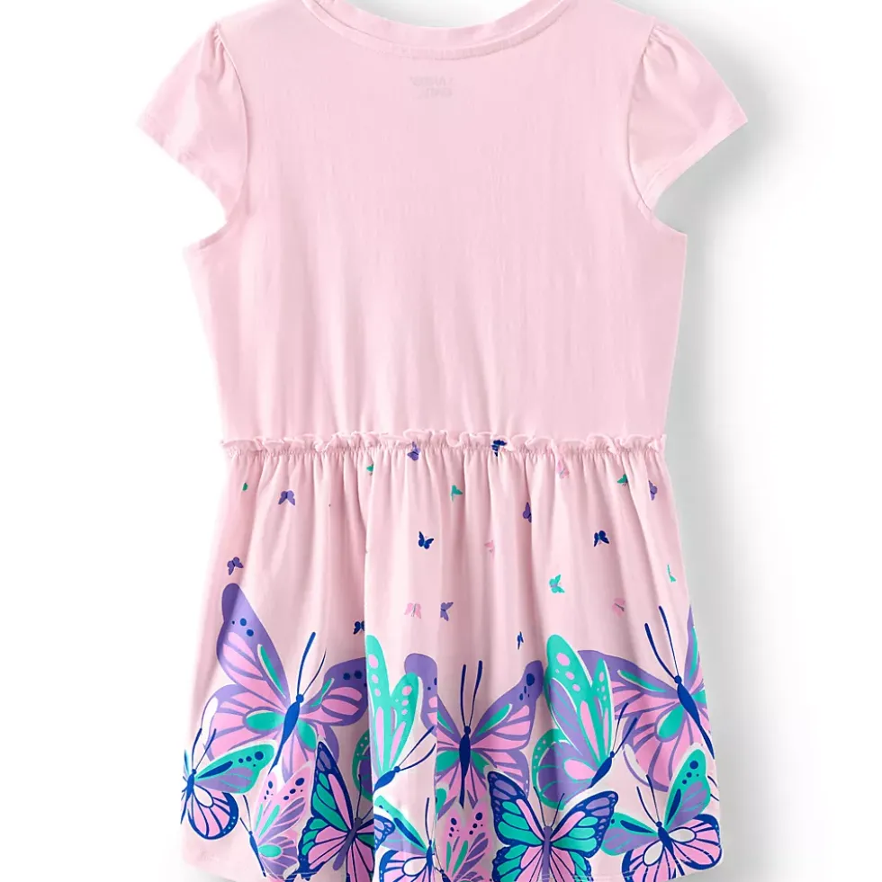 Girls Short Sleeve Gathered Waist Tunic Top