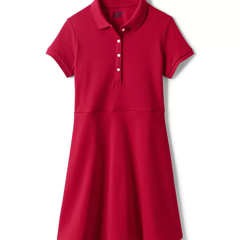 Girls Short Sleeve Interlock Polo Dress