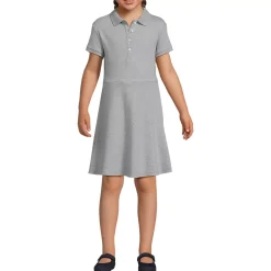 Girls Short Sleeve Interlock Polo Dress