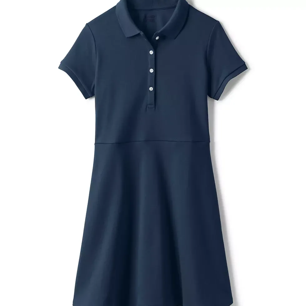 Girls Short Sleeve Interlock Polo Dress