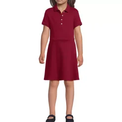Girls Short Sleeve Interlock Polo Dress