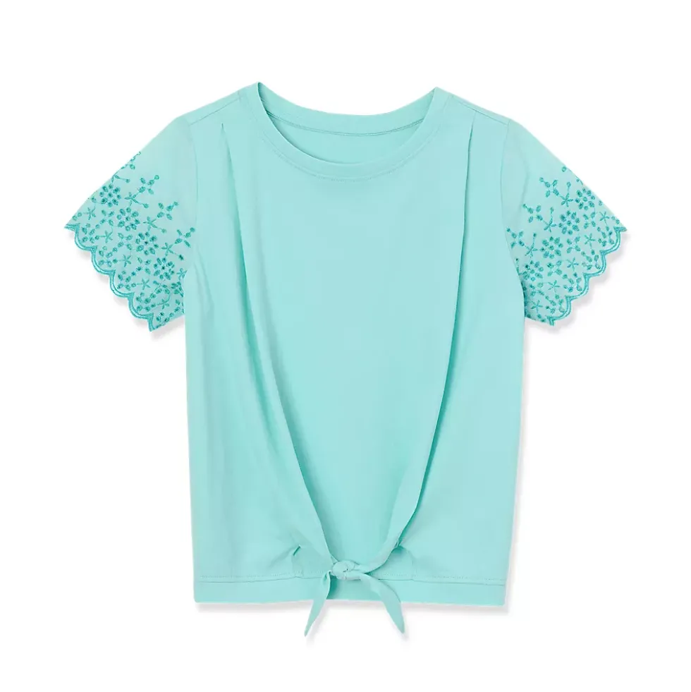 Girls Short Sleeve Knotted Tee