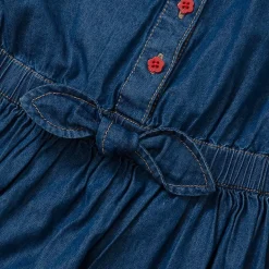 Girls Short Sleeve Lightweight Denim Dress