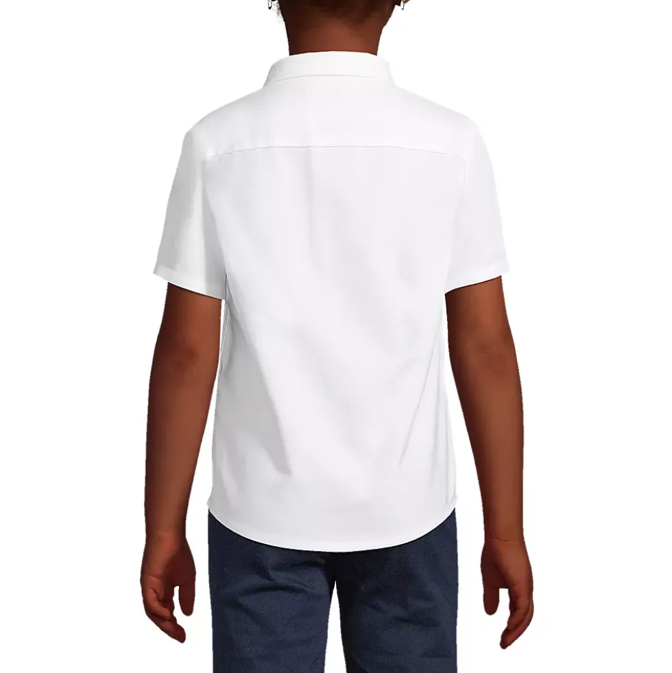 Girls Short Sleeve Oxford Dress Shirt
