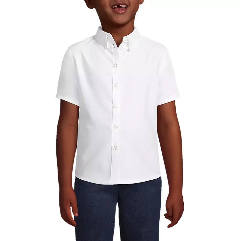Girls Short Sleeve Oxford Dress Shirt