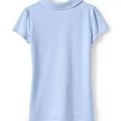 Girls Short Sleeve Peter Pan Collar Polo Shirt