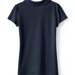 Girls Short Sleeve Peter Pan Collar Polo Shirt