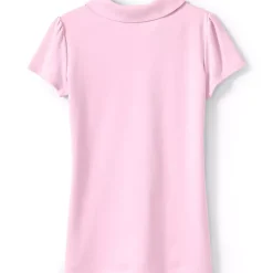 Girls Short Sleeve Peter Pan Collar Polo Shirt