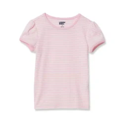 Girls Short Sleeve Pointelle Knit Tee