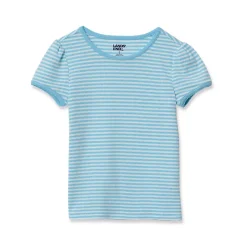 Girls Short Sleeve Pointelle Knit Tee