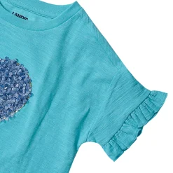 Girls Short Sleeve Ruffle Tee