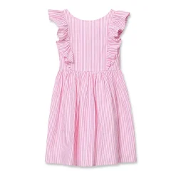 Girls Short Sleeve Seersucker Dress