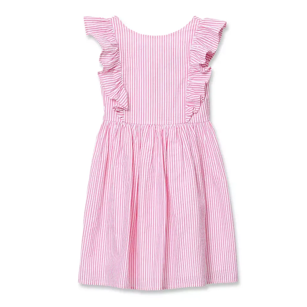 Girls Short Sleeve Seersucker Dress