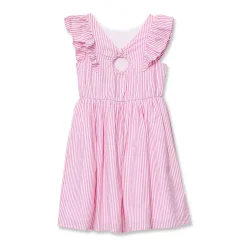 Girls Short Sleeve Seersucker Dress
