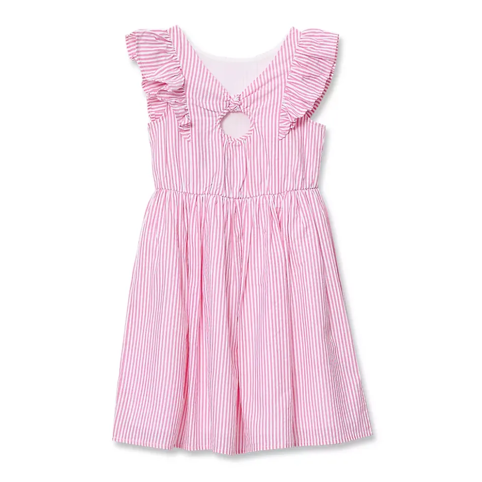 Girls Short Sleeve Seersucker Dress
