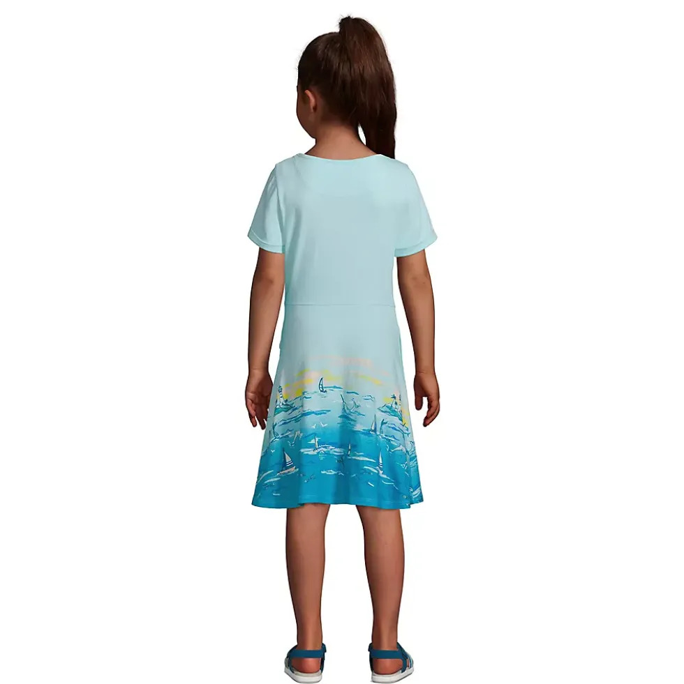 Girls Short Sleeve Side Tie Dress