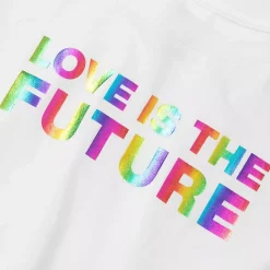 Girls Short Sleeve Side Tie Graphic Tee