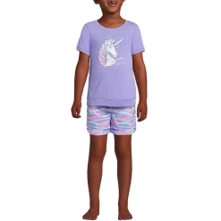 Girls Short Sleeve Tee and Shorts Pajama Set