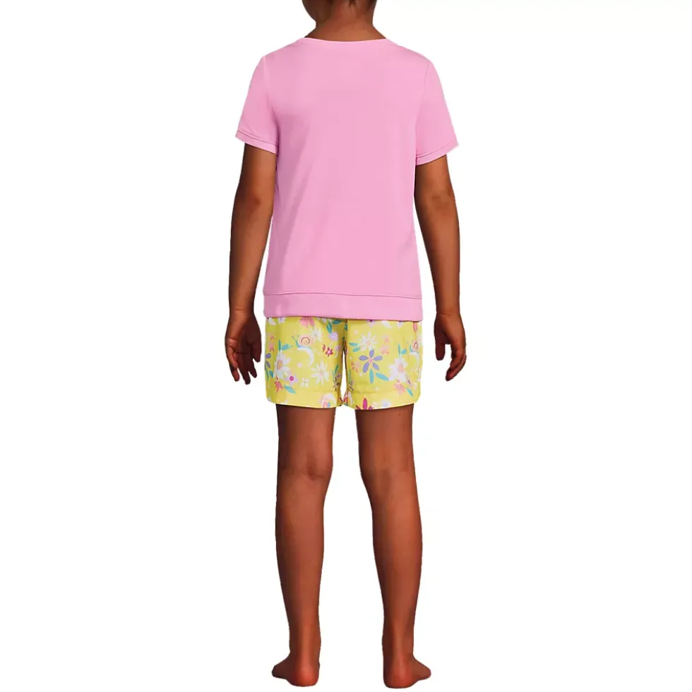 Girls Short Sleeve Tee and Shorts Pajama Set