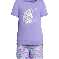 Girls Short Sleeve Tee and Shorts Pajama Set