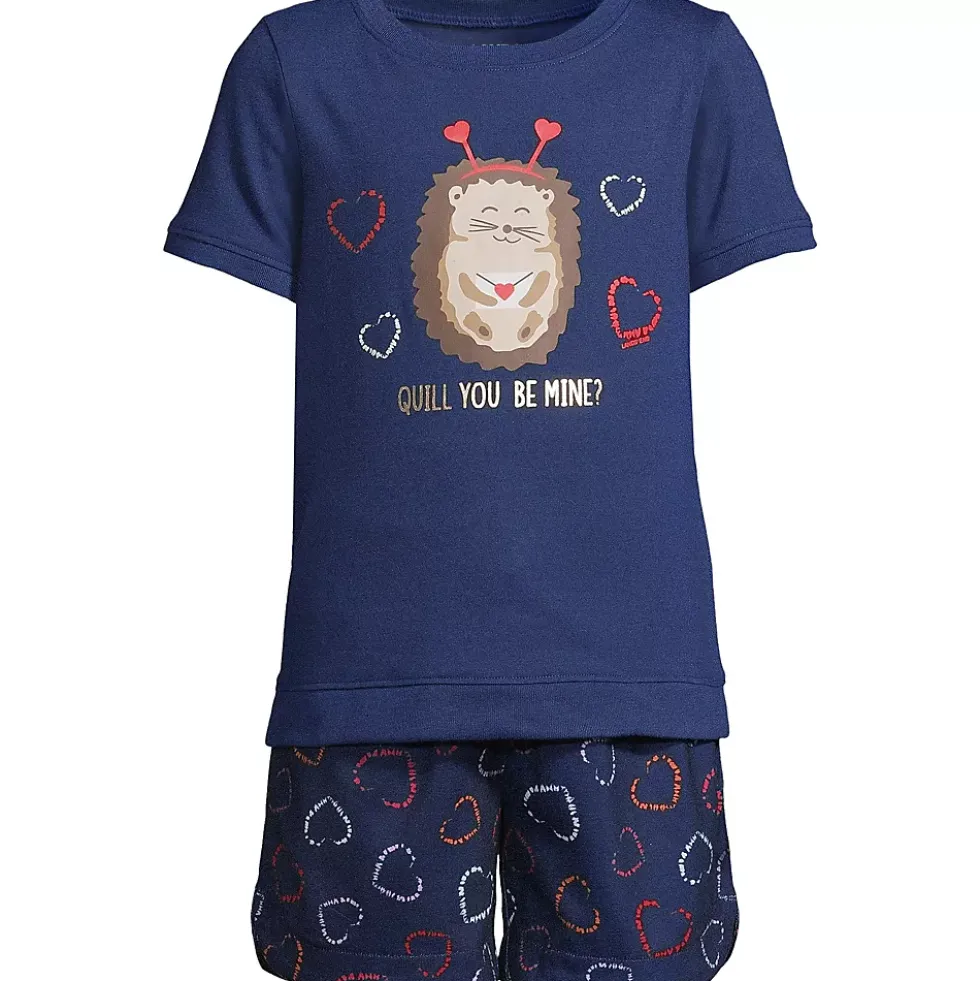 Girls Short Sleeve Tee and Shorts Pajama Set