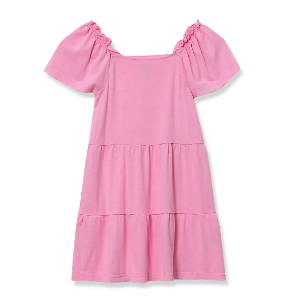 Girls Short Sleeve Tiered Tunic Top