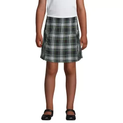 Girls Side Pleat Plaid Skort Above the Knee