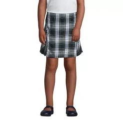 Girls Side Pleat Plaid Skort Above the Knee